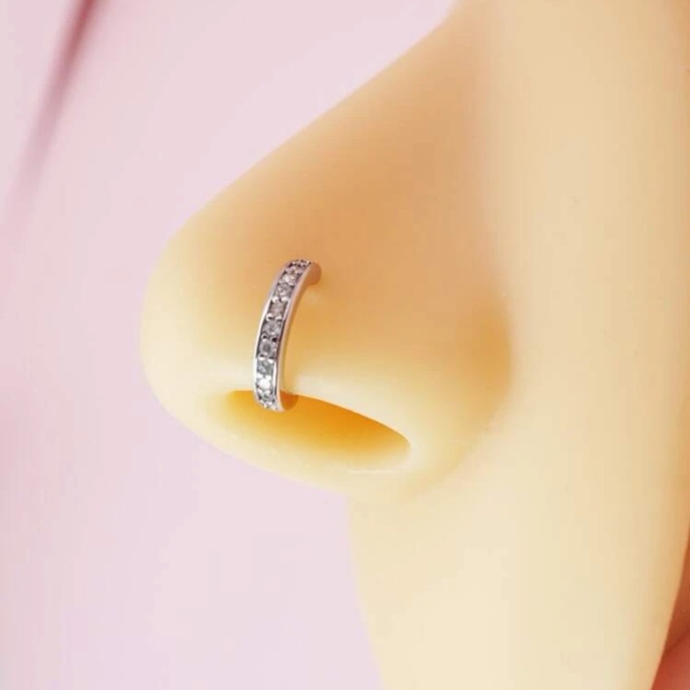 Diamond nose ring